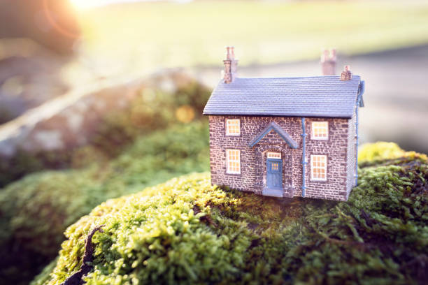 Model cottage house and home background in nature