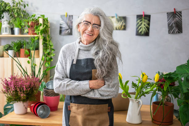 istock Senior woman like her plants 1187827578