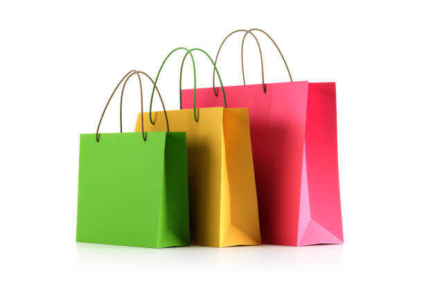 istock Colorful shopping bags on white 1187827615
