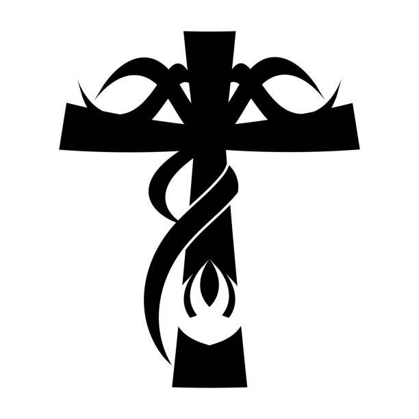 Clip Art Of Roman Catholic Cross Tattoo Illustrations, Royalty-Free Vector  Graphics & Clip Art - iStock