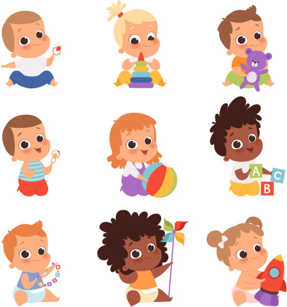 35,185 Baby Playing Illustrations & Clip Art - iStock | Baby playing with  toys, Baby playing with blocks, Mom and baby playing