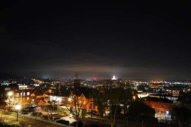istock View of a city during the night 1187836448