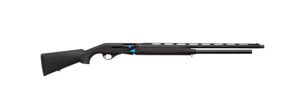 istock modern black shotgun isolated on white background 1187843995