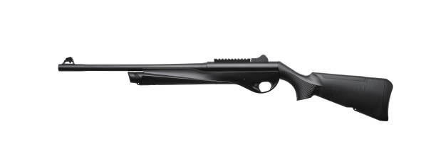 istock Modern semi-automatic tactical shotgun isolate on white background. Modern weapons on a light background. 1187844046