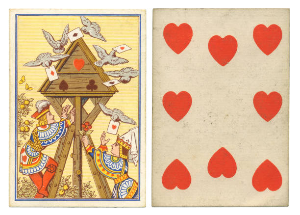 istock Antique playing card with dovecote and doves design 1187845162