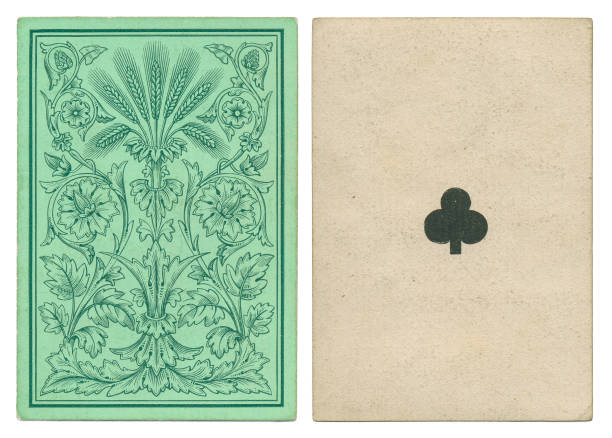 istock Antique playing card with barley brewing design 1187845229