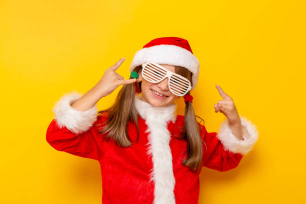 istock Child in Santa costume having fun 1187850052