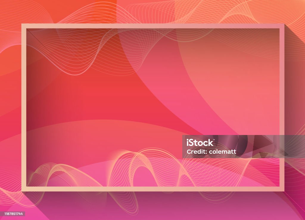 Pink Frame Layout Frame Template Design With Pink Background Stock Illustration ...