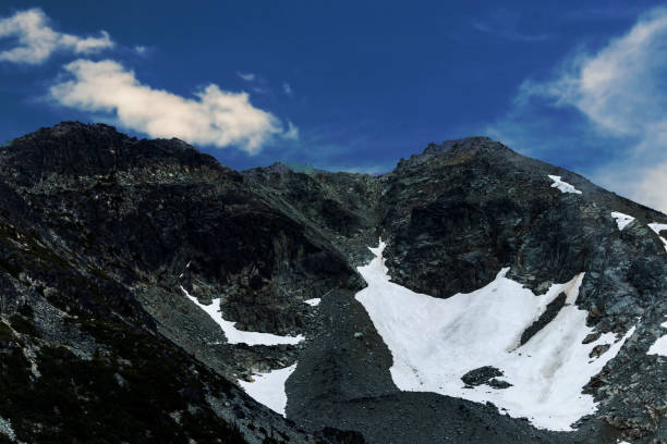 istock Black mountain with white snow, BC, Canada 1187855092