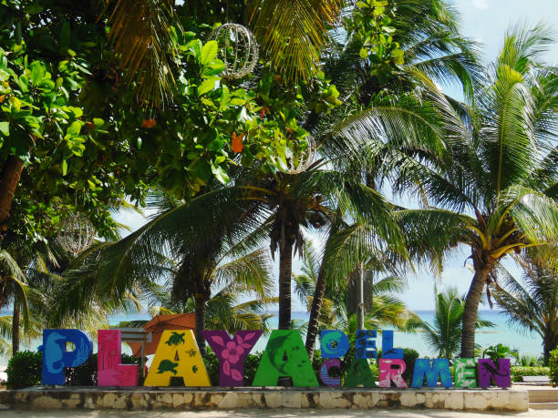 Welcome to Playa del Carmen stock photo
