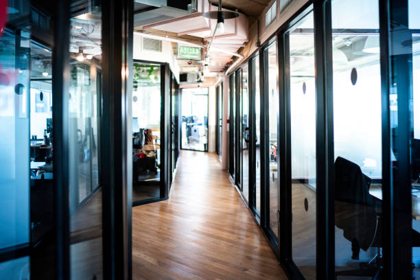 istock Corridor of an empty office 1187859338