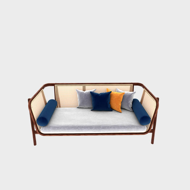 istock Simple Modern Sofa Furniture on a white background. 3d Rendering 1187872202