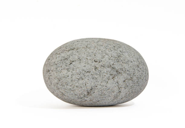 istock Oval white pebble on its own 1187872555