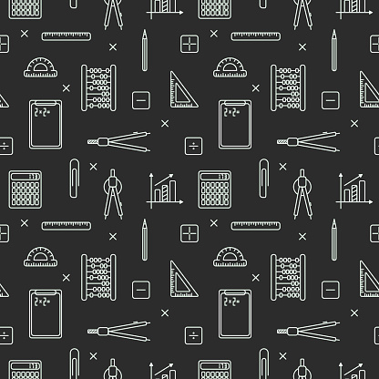 Fancy Shape Mathvbackgrounds Mathematics Geometry Background Seamless Pattern Hand Drawn Geometric ...