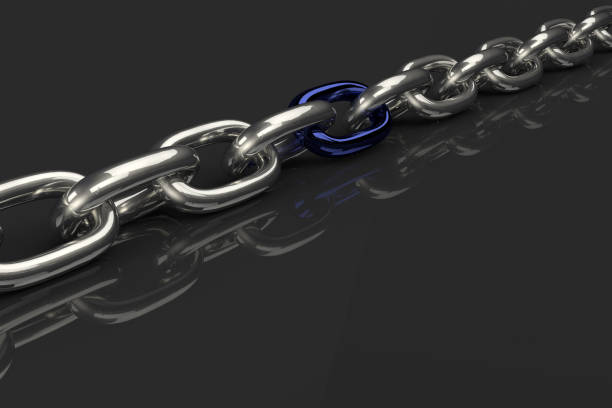 istock 3d rendering of leadership concept with chains 1187873622
