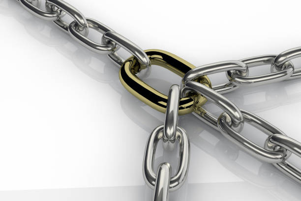 istock 3d rendering of leadership concept with chains 1187873643