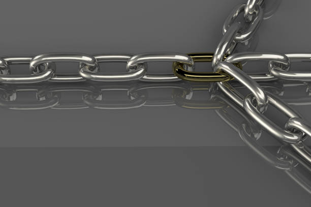 istock 3d rendering of leadership concept with chains 1187873975