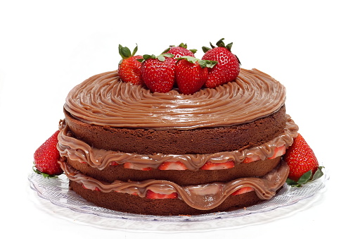 Chocolate Cake With Strawberries