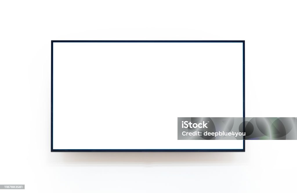TV with with inside and outside pathes Television Set Stock Photo