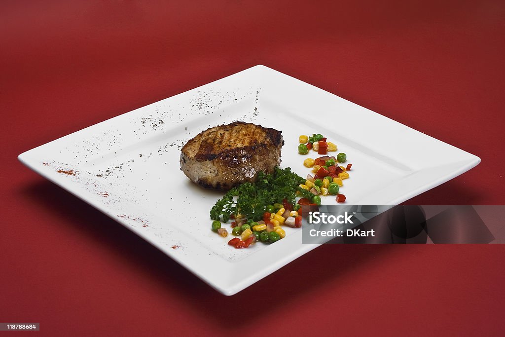 Meat with Vegetables and Greens  Color Image Stock Photo