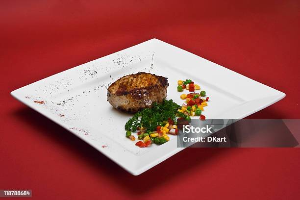 Meat With Vegetables And Greens Stock Photo - Download Image Now - Color Image, Crockery, Decoration