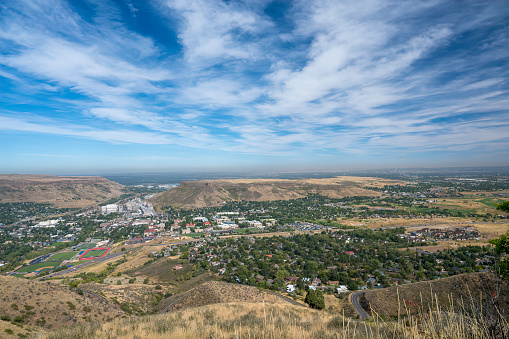 View of the city of Golden Colorado from a distance
