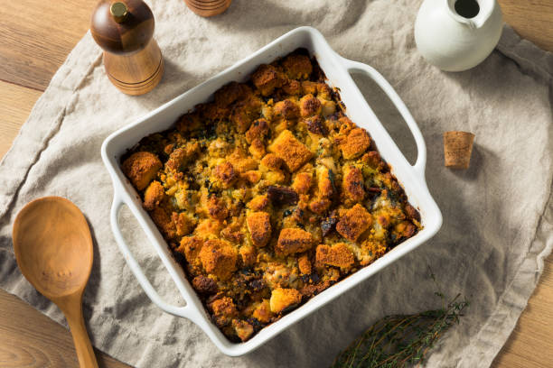 istock Homemade Thanksgiving Oyster Cornbread Stuffing 1187888956