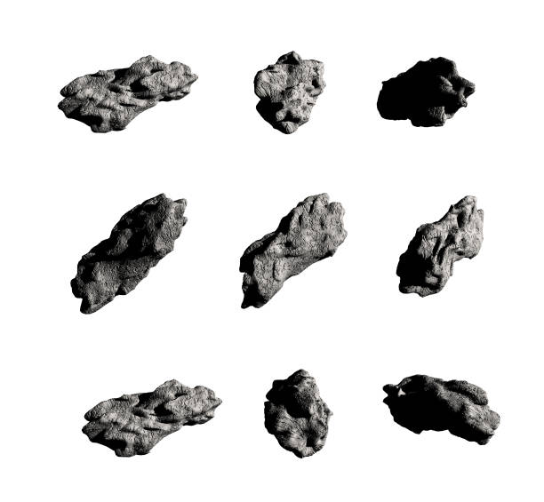 istock Set of meteorites or asteroids 1187889058