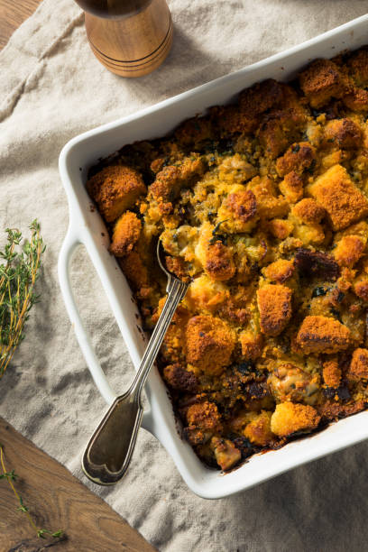 istock Homemade Thanksgiving Oyster Cornbread Stuffing 1187889104