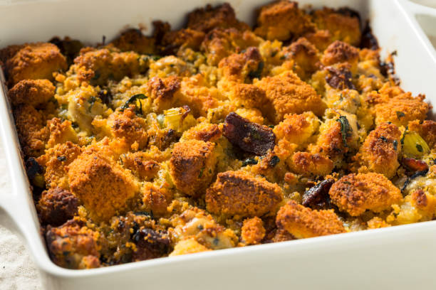 istock Homemade Thanksgiving Oyster Cornbread Stuffing 1187889175