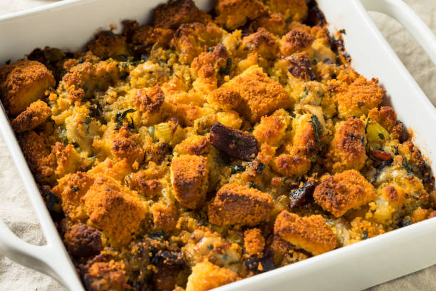 istock Homemade Thanksgiving Oyster Cornbread Stuffing 1187889243