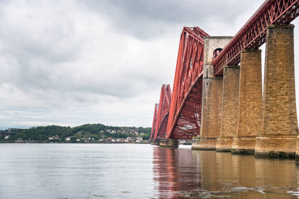 istock Firt of Forth railroad bridge under cloudy sky in spring 1187889299