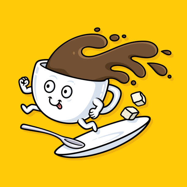 Cartoon Coffee Cup Stock Photos, Pictures & Royalty-Free Images - iStock