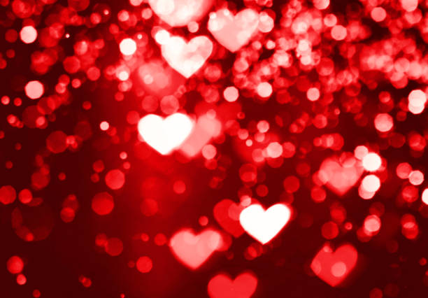 istock Pink heart bokeh background 1187892054