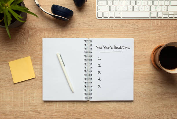 istock New year notebook with list of resolutions and objects 1187898861