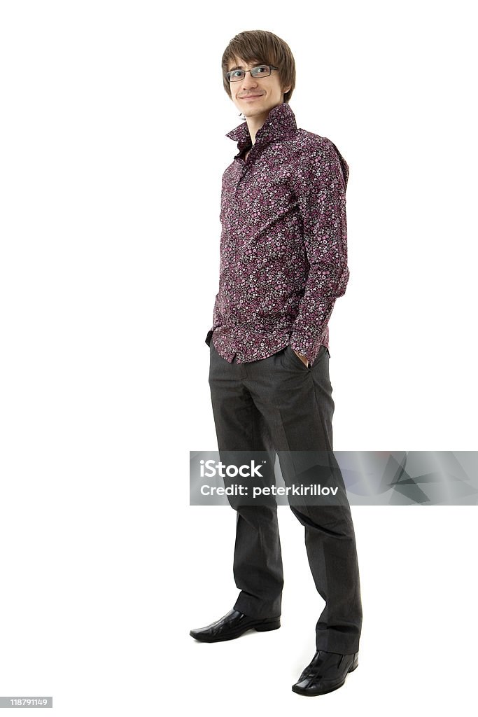 Young man in shirt and trousers  Adult Stock Photo