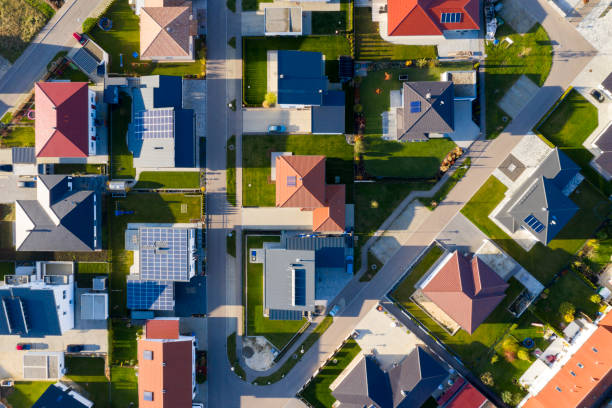 istock Houses in a New Housing Development, Aerial View 1187916186