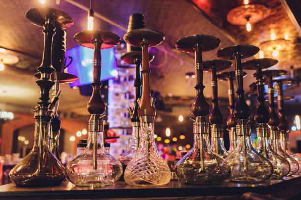 istock The hookah on the bar counter in a cafe. 1187917310
