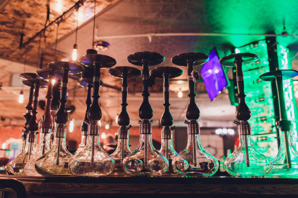 istock The hookah on the bar counter in a cafe. 1187917322