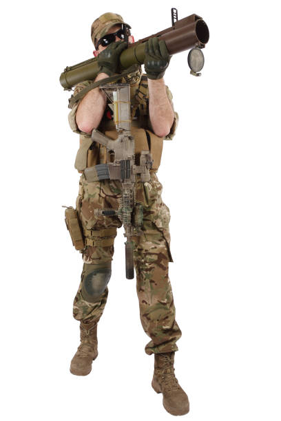 istock Private Military Contractor with RPG rocket launcher 1187921914