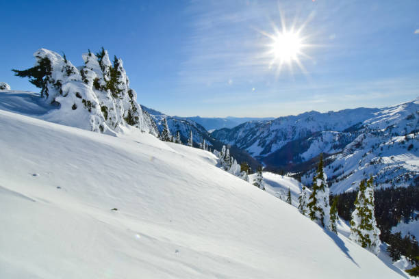 istock Snowshoeing in mt. Baker in Washington state 1187928395