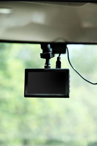 istock video recorder under view mirror in car, camera for recorder when driving 1187942628