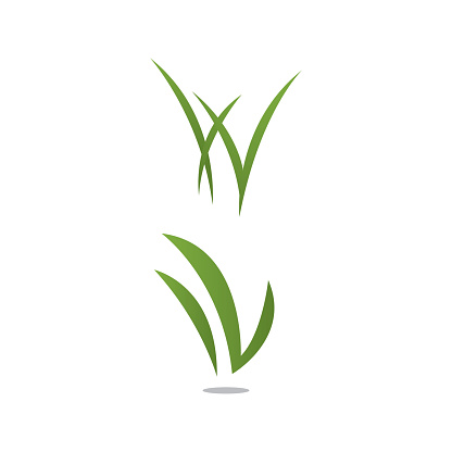grass remover lawn logo design template vector illustration