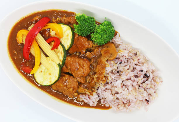 istock Japanese curry with pork and vegetables. 1187945143