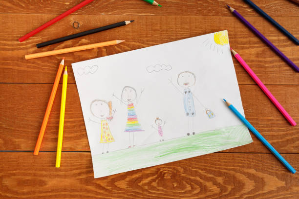 istock Hand Drawn Image and Pencil on Brown Background 1187947484