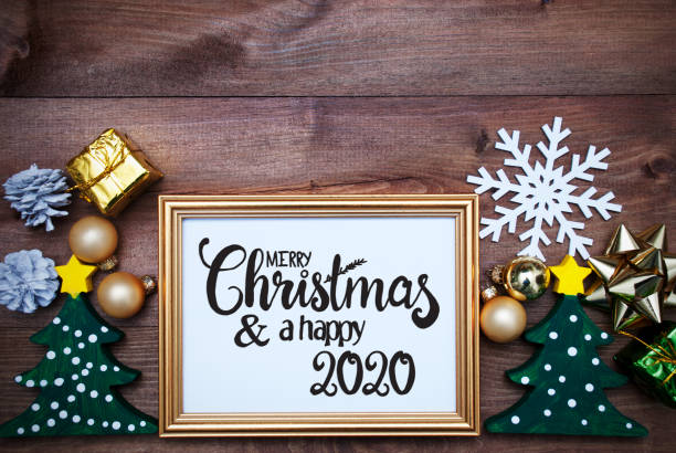 istock Ornament, Frame, Tree, Ball, Merry Christmas And Happy 2020 1187956307