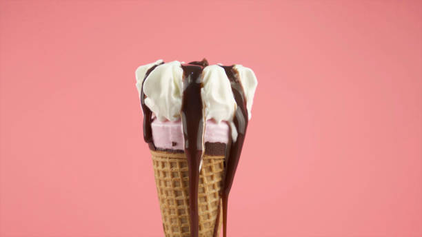 istock Chocolate-coated ice cream cone 1187956627