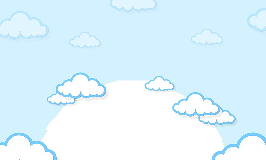 Abstract Kawaii Clouds Cartoon Sky Background Concept For Children And  Kindergartens Or Presentation Stock Illustration - Download Image Now -  iStock
