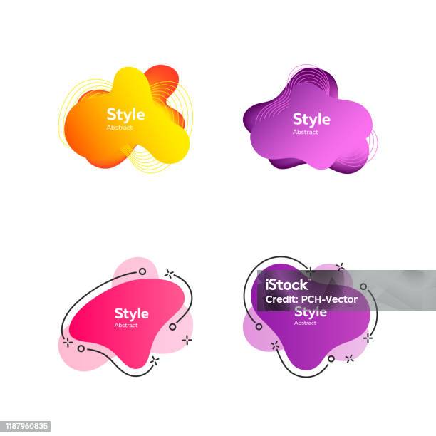 Css Irregular Border Bright Multi Layer Irregular Shapes Set Stock Illustration - Download ...