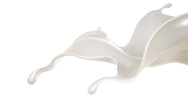 istock Splash of milk on a white background isolated. 3d illustration, 3d rendering. 1187964316